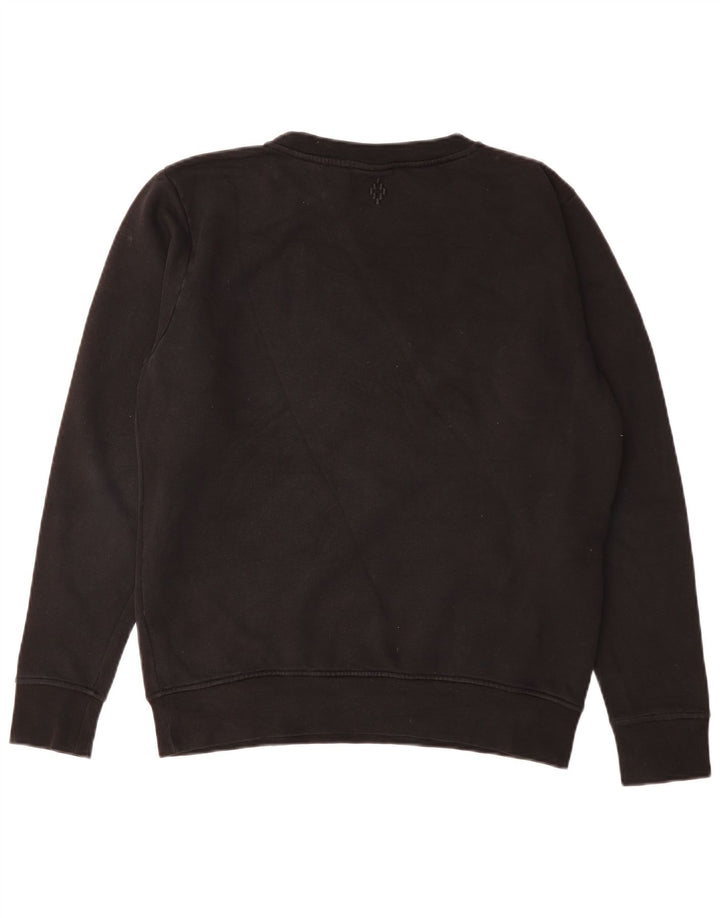 Marcelo Burlon moletom gráfico masculino jumper pequeno algodão preto