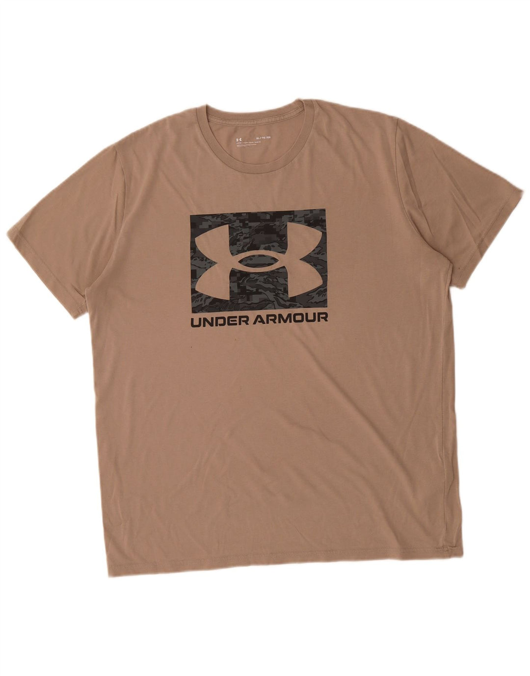 Camiseta gráfica masculina UNDER ARMOUR XL algodão marrom