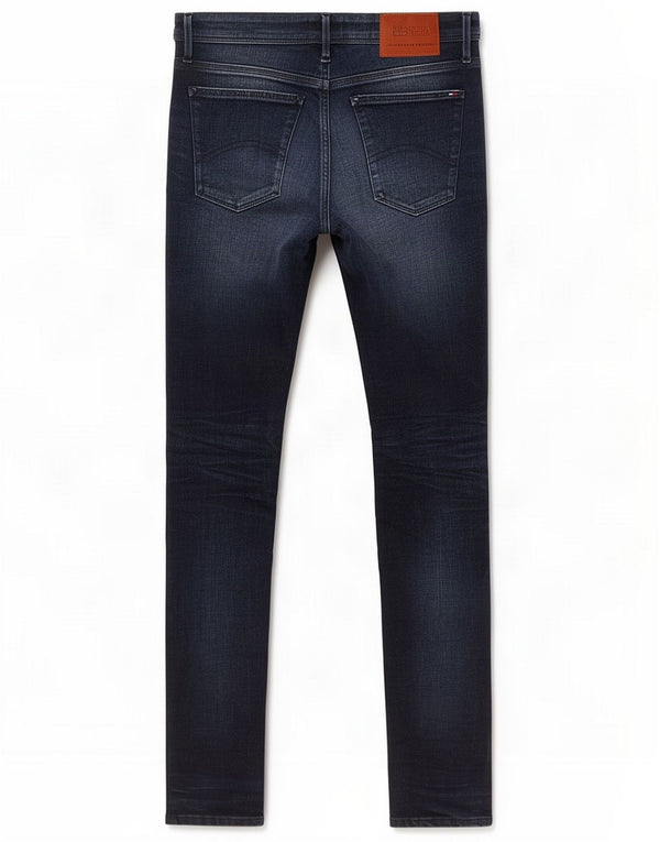 Tommy Hilfiger Masculino Saxton Super Skinny Jeans W31 L36 Azul Marinho Algodão