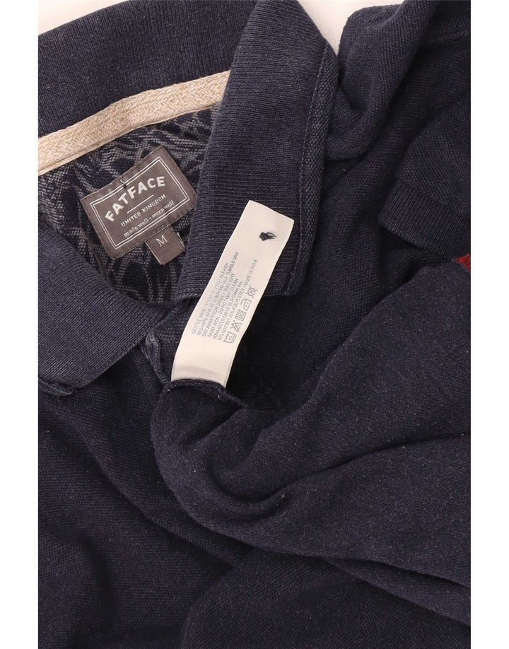 Camisa polo masculina Fat Face médio algodão azul marinho