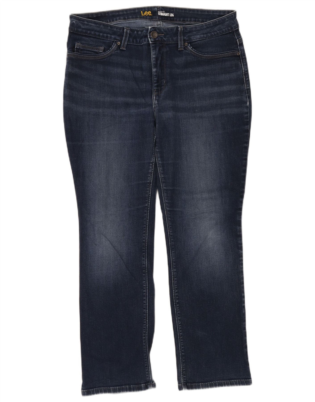 Calça jeans reta feminina LEE Perfect Fit W36 L29 algodão azul
