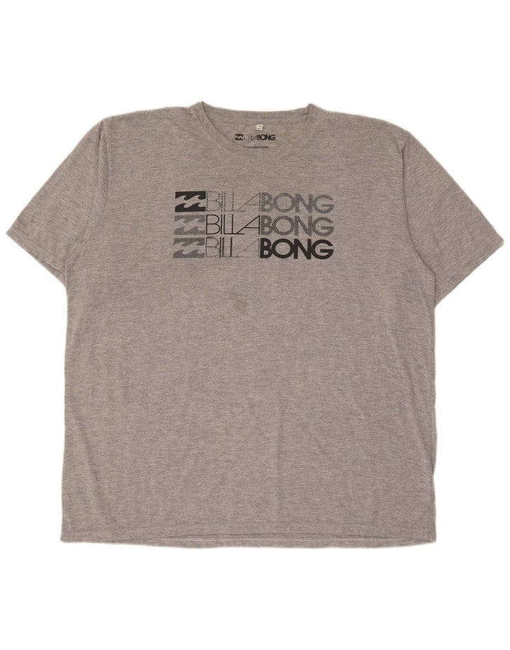 Camiseta gráfica masculina Billabong XL cinza manchada