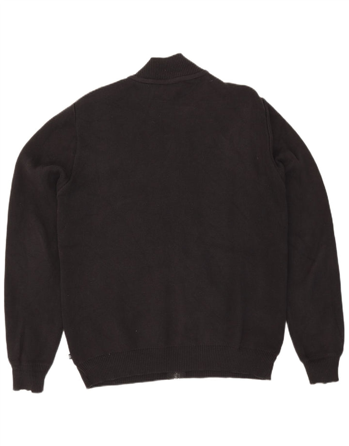 Suéter cardigã masculino Nautica grande algodão preto