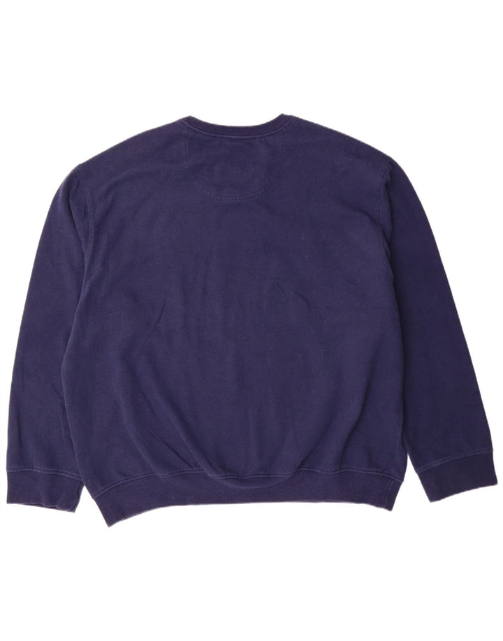 Izod moletom masculino jumper 2XL algodão listrado azul marinho