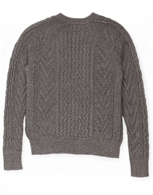 Suéter feminino Gap com gola redonda UK 6 XS cinza