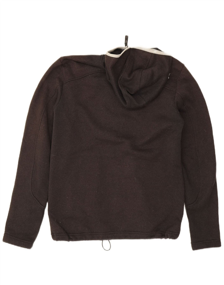 Jack Wolfskin Suéter masculino com capuz e zíper Reino Unido 36/38 poliéster cinza médio