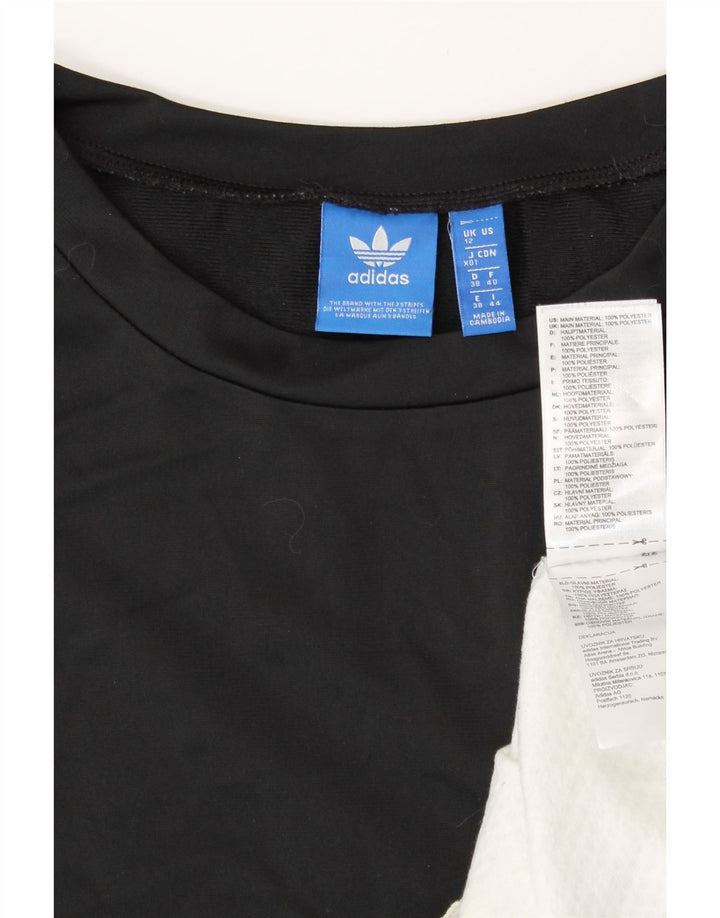 Camiseta feminina ADIDAS UK 12 médio preto colorblock poliéster