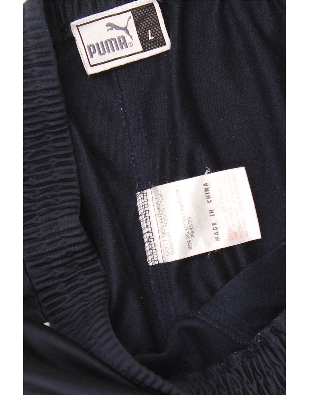 Calça esportiva masculina Puma Graphic Joggers grande poliéster azul marinho