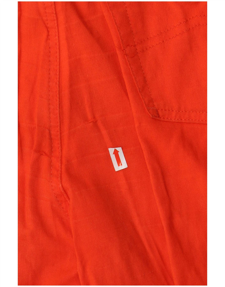 Calça feminina reta casual ARMANI W31 L30 laranja linho
