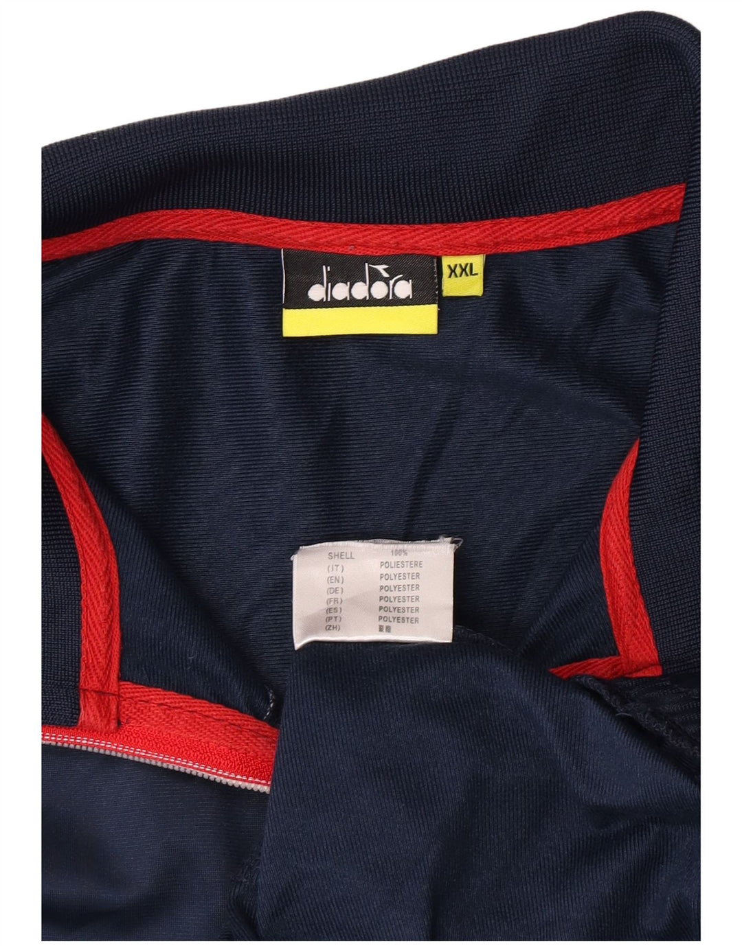 Diadora Mens Treino Top Jacket 2XL Poliéster Azul Marinho