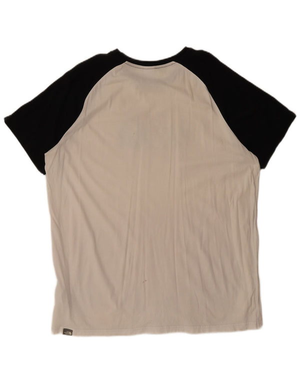 Camiseta gráfica masculina The North Face Top XL branco colorblock algodão
