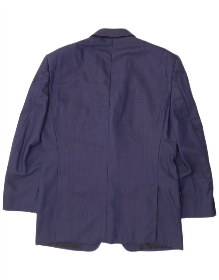 EMANUEL UNGARO Jaqueta blazer masculina de 3 botões IT 50 grande azul marinho