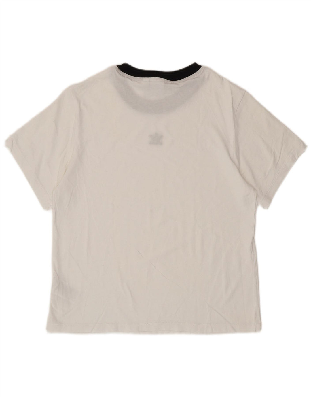 ADIDAS Womens Oversized T-Shirt Top UK 8 Pequeno Algodão Branco