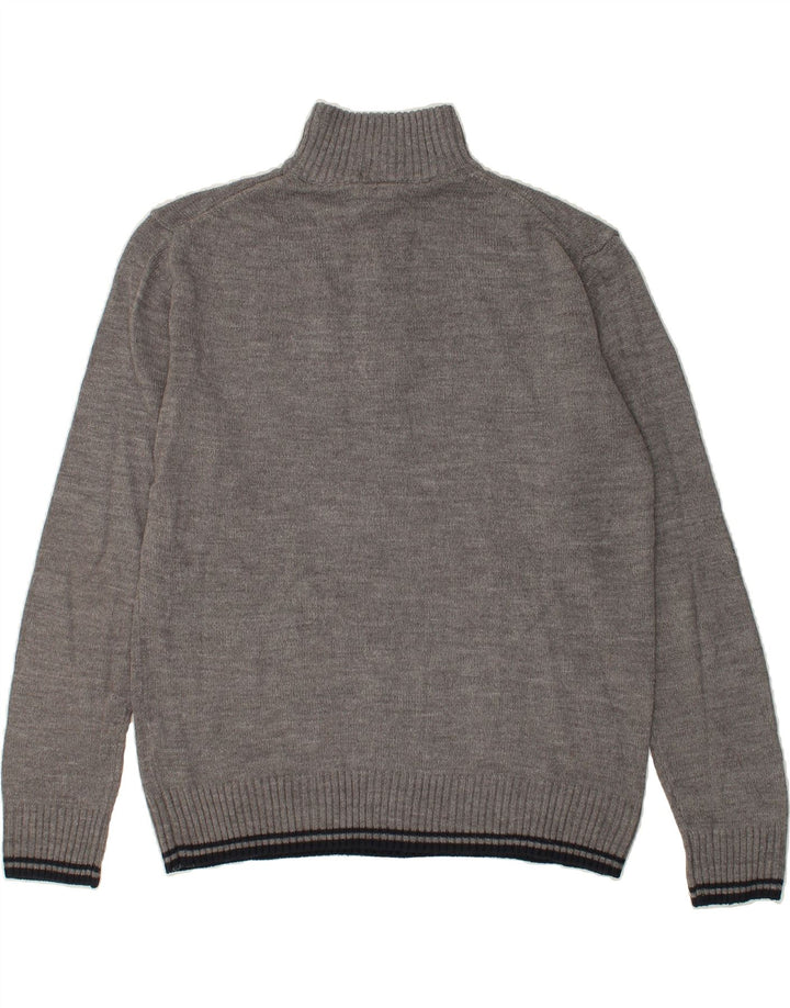 DIADORA Mens Zip Neck Jumper Sweater XL Grey Acrylic Vintage Diadora and Second-Hand Diadora from Messina Hembry 