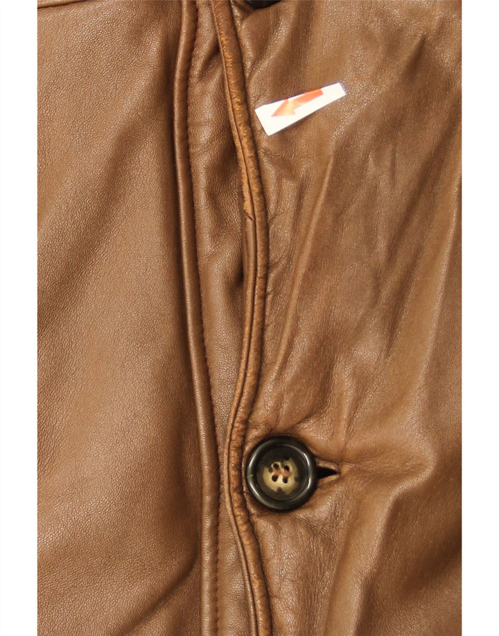 Belfe & Belfe Jaqueta de couro masculina IT 52 XL marrom
