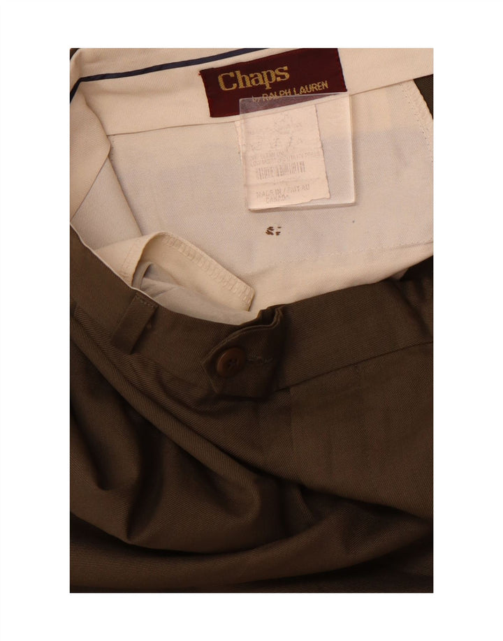 Calça masculina Chaps Pegged Suit W34 L30 Lã Verde