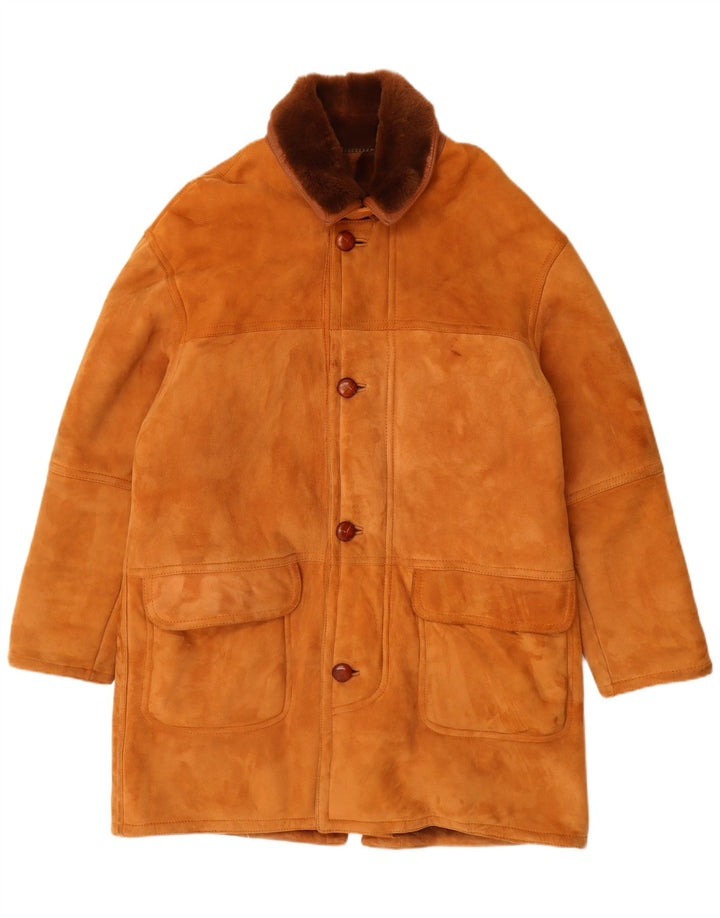 Sobretudo masculino Cleiren Shearling IT 50 grande bege shearling