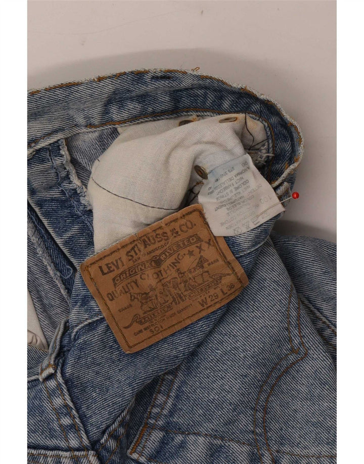 Shorts jeans feminino 501 da Levi's W29 algodão azul médio