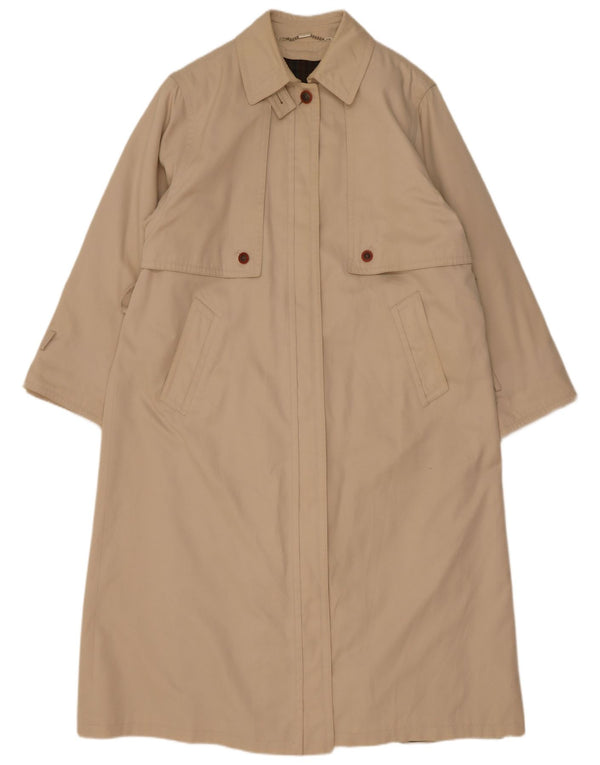 Sobretudo feminino vintage UK 18 XL bege acrílico