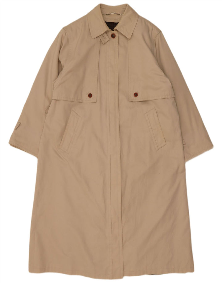 Sobretudo feminino vintage UK 18 XL bege acrílico