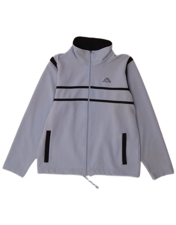 Jaqueta feminina de treino KAPPA UK 14 poliéster colorblock azul médio