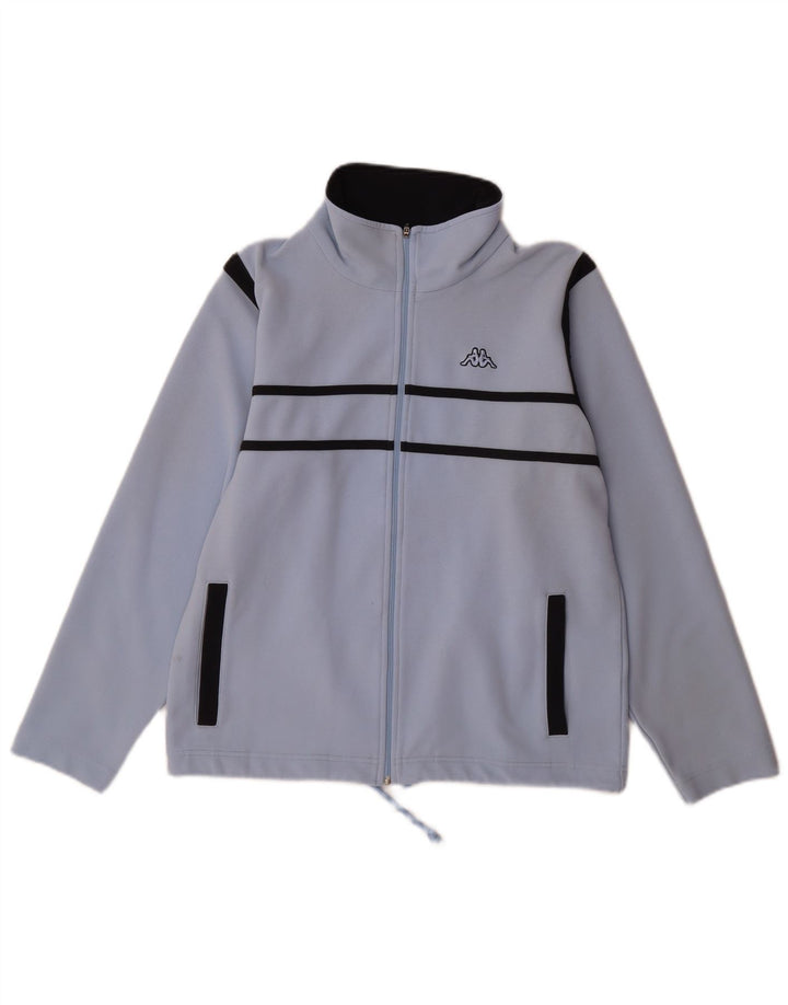 Jaqueta feminina de treino KAPPA UK 14 poliéster colorblock azul médio