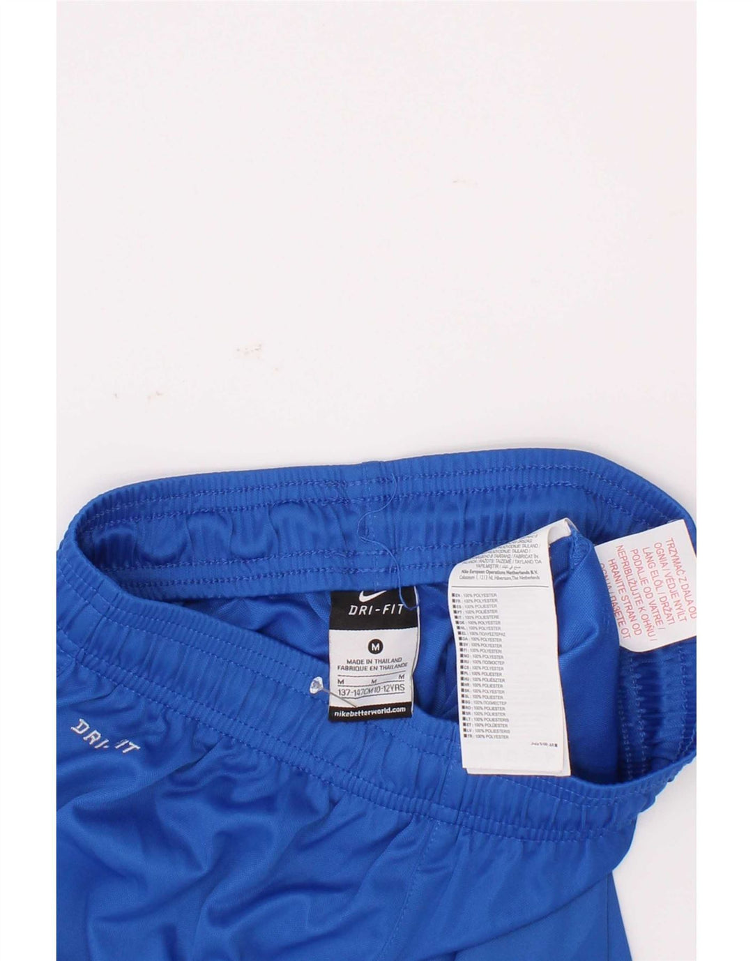 Shorts esportivos Nike Boys Dri Fit 10-11 anos médio azul poliéster