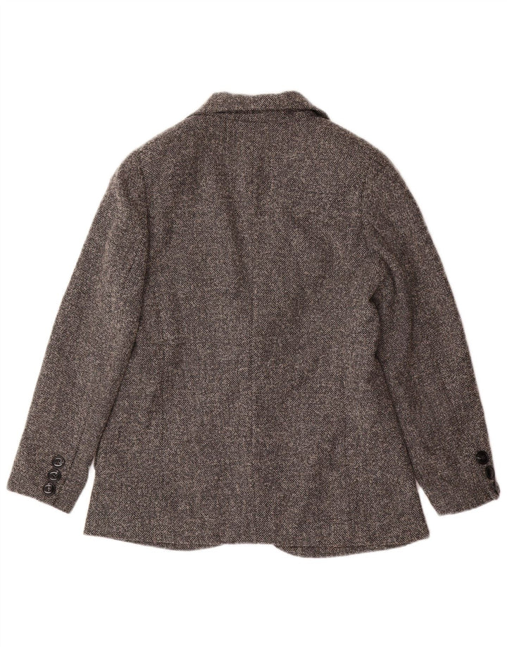 LUISA SPAGNOLI Jaqueta blazer feminina com 1 botão IT 44 lã cinza médio