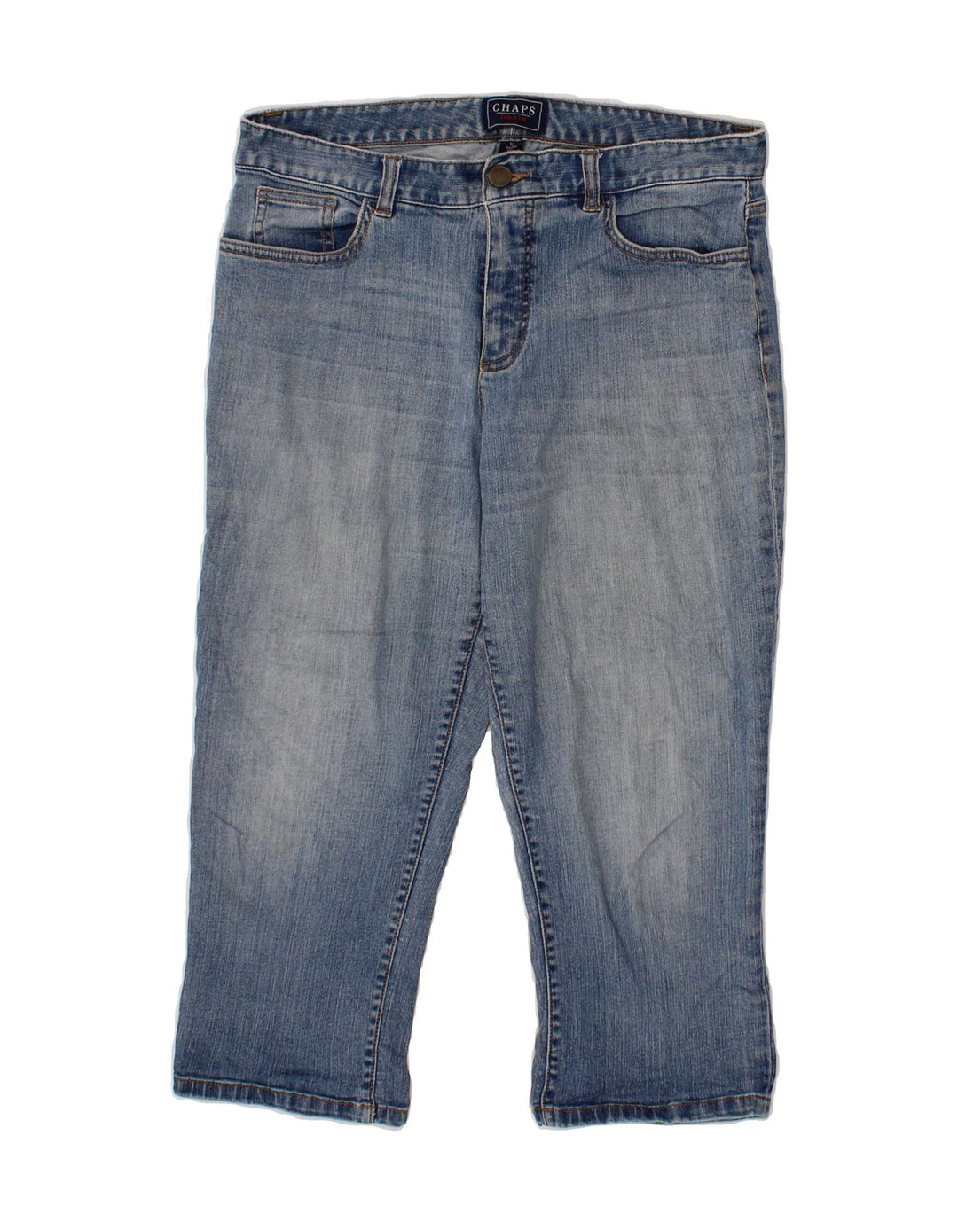 CHAPS Womens Capri Jeans US 10 Large W33 L21 Blue Cotton Vintage Chaps and Second-Hand Chaps from Messina Hembry 