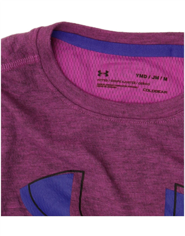 Under Armour Girls Graphic Top manga comprida 9-10 anos médio roxo