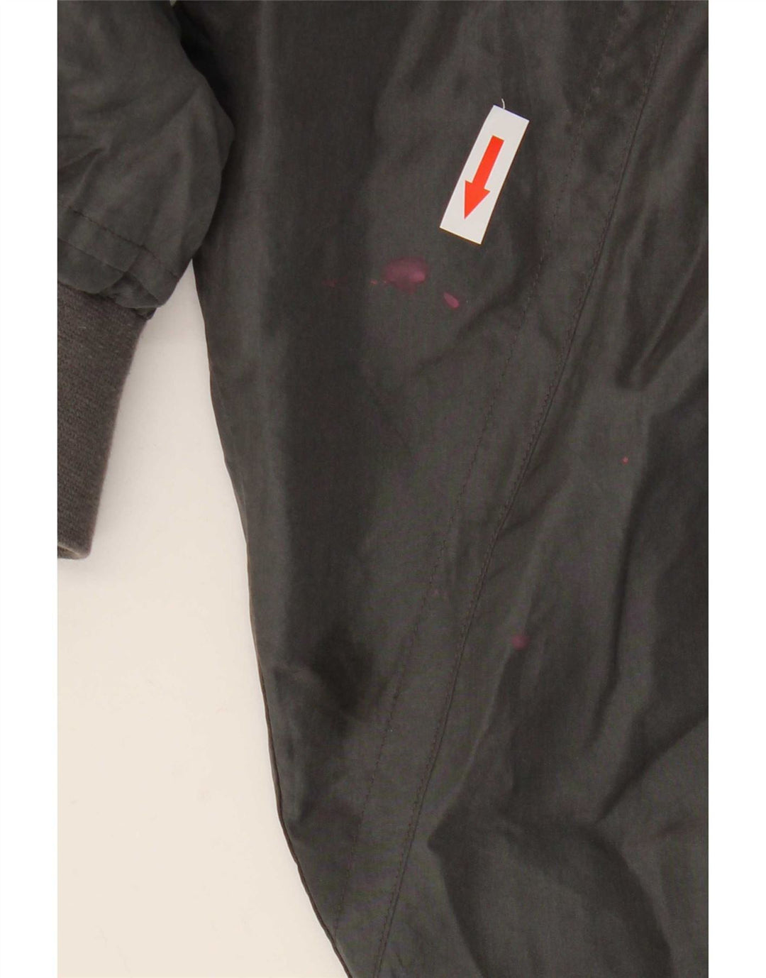 Jaqueta bomber masculina vintage UK 38 seda cinza médio
