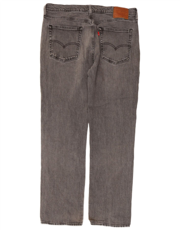 Calça jeans masculina Levi's 514 Straight W36 L32 cinza algodão clássico