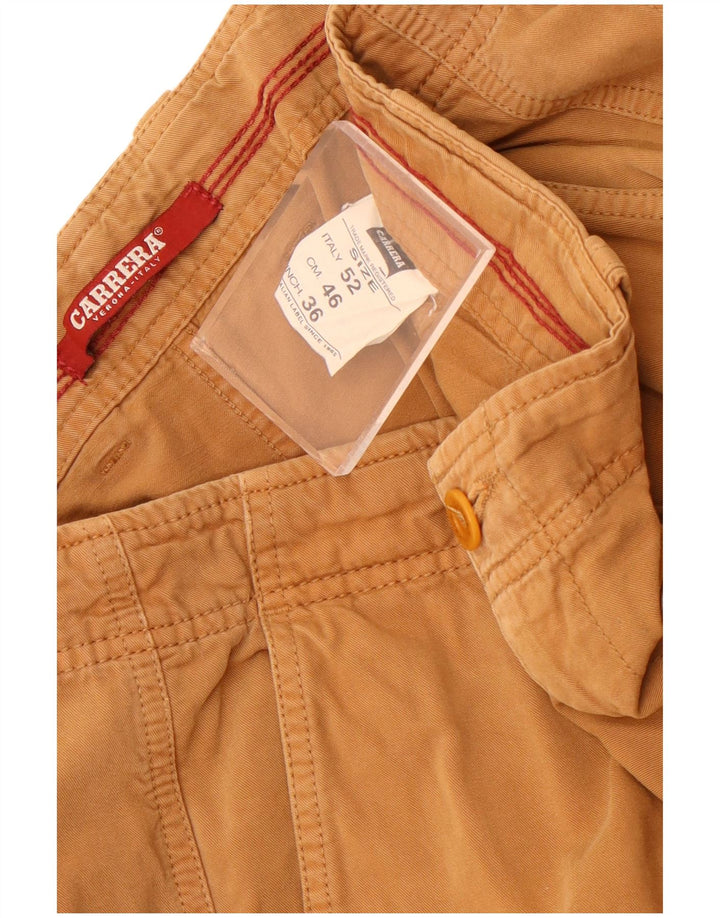 Carrera Mens Cargo Shorts IT 52 XL W36 Algodão Marrom
