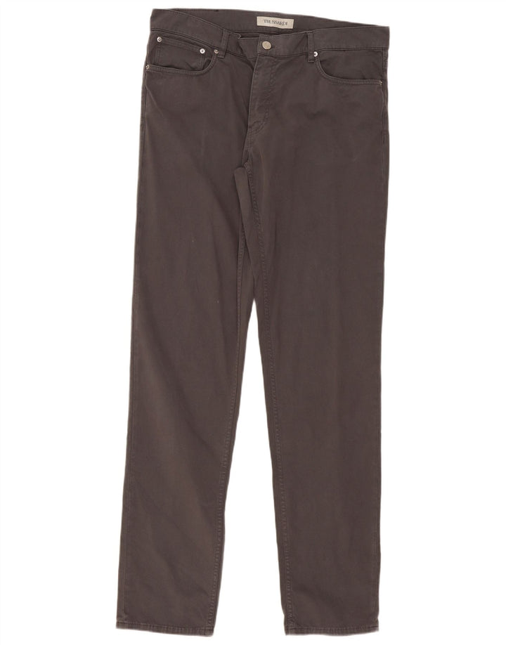 Trussardi Mens Calça Casual Slim W36 L36 Cinza