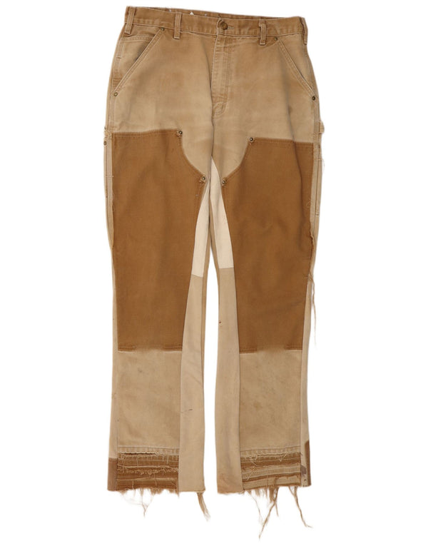 Calça Carhartt masculina Jeanius Bar Atelier Cargo W34 L30 marrom colorblock