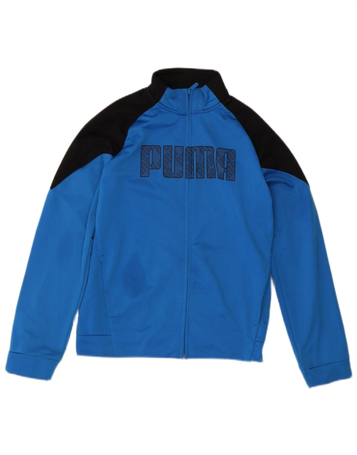 Jaqueta Puma Boys Graphic Tracksuit Top 13-14 anos Azul Colorblock