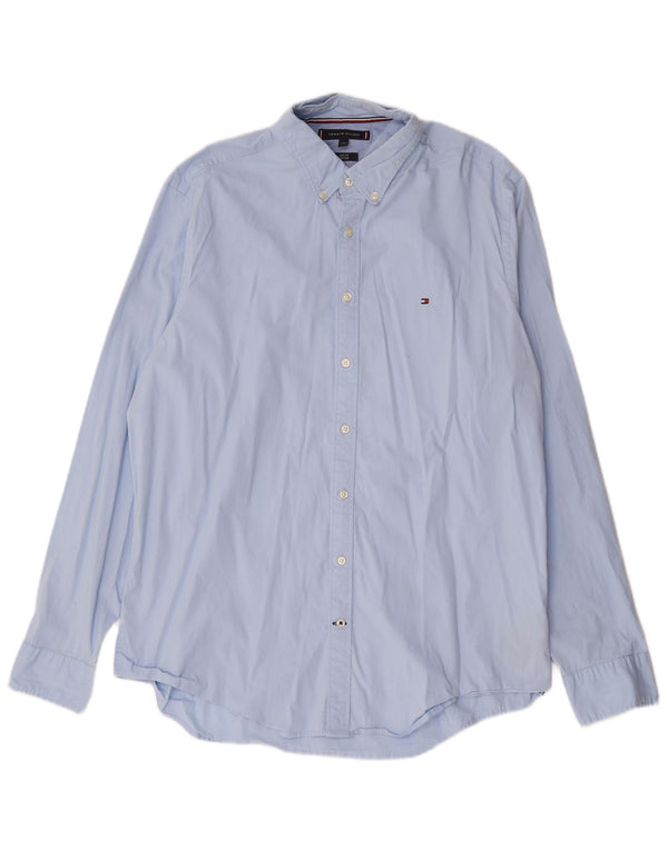 Camisa masculina Tommy Hilfiger Slim Fit 2XL algodão azul