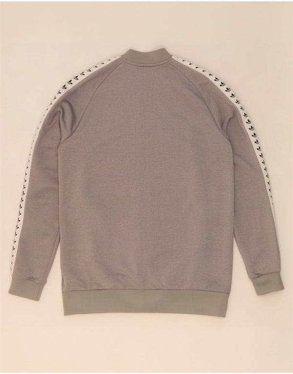 Adidas Meninos Graphic Tracksuit Top Jacket 15-16 Anos Cinza Colorblock