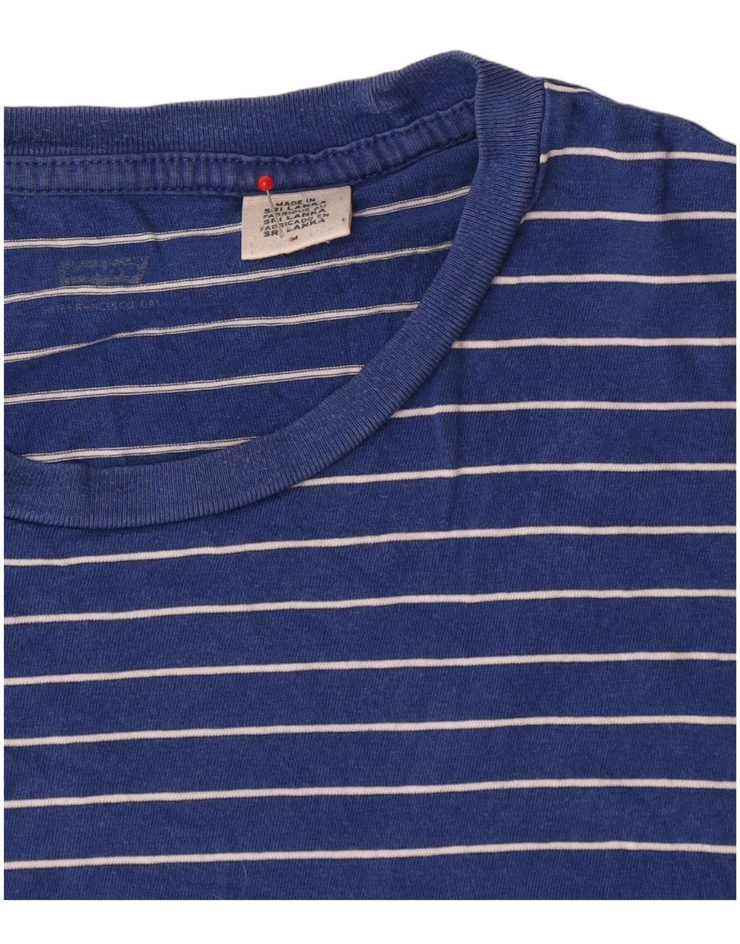 Camiseta masculina Levi's Top médio listrado azul algodão