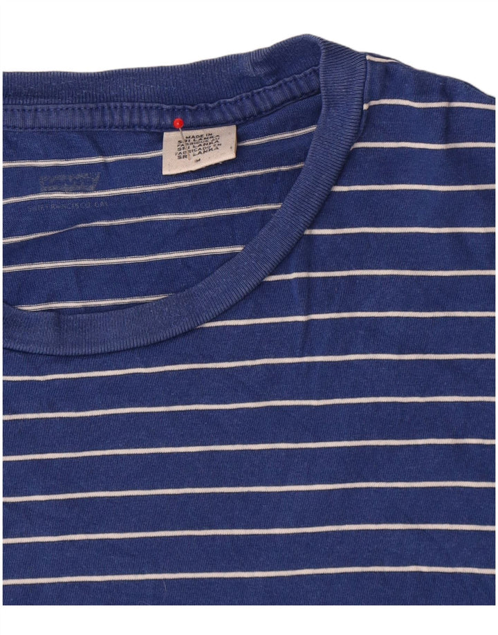 Camiseta masculina Levi's Top médio listrado azul algodão