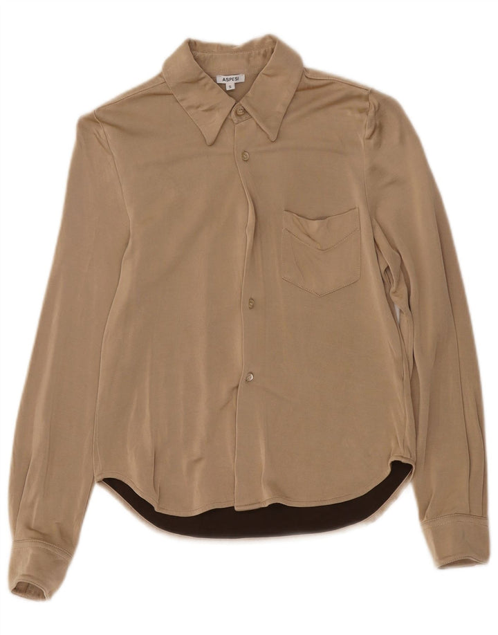 Camisa feminina Aspesi UK 10 pequena bege