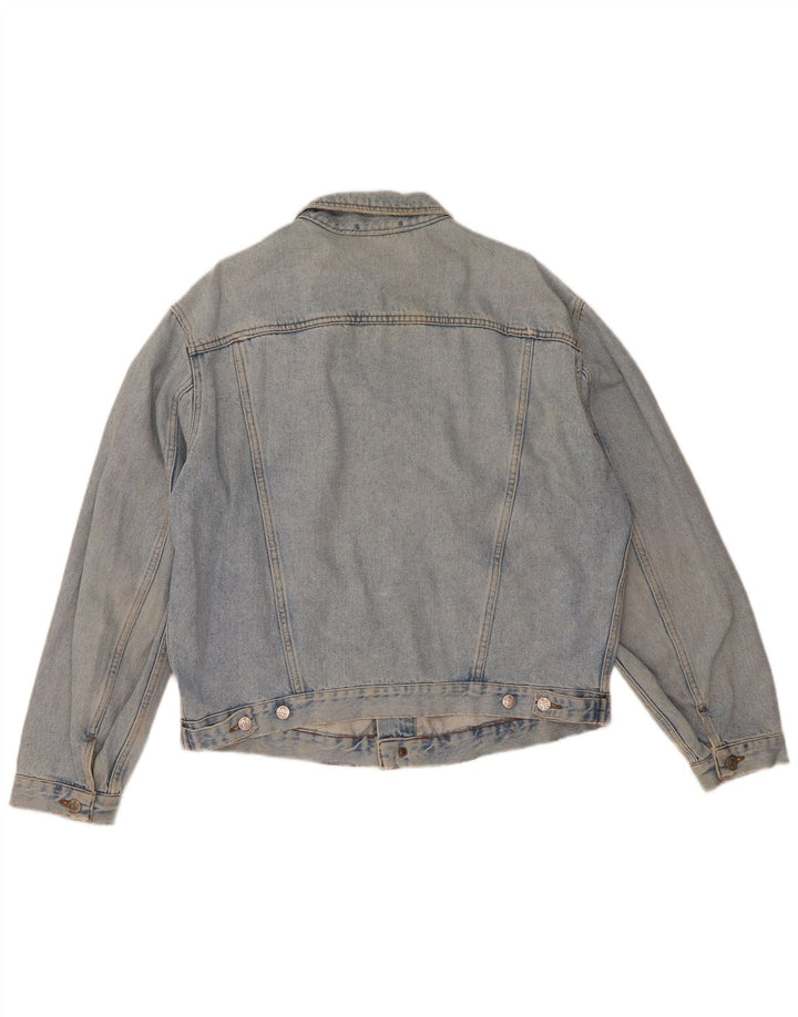 Jaqueta jeans masculina El Charro UK 42 XL algodão azul