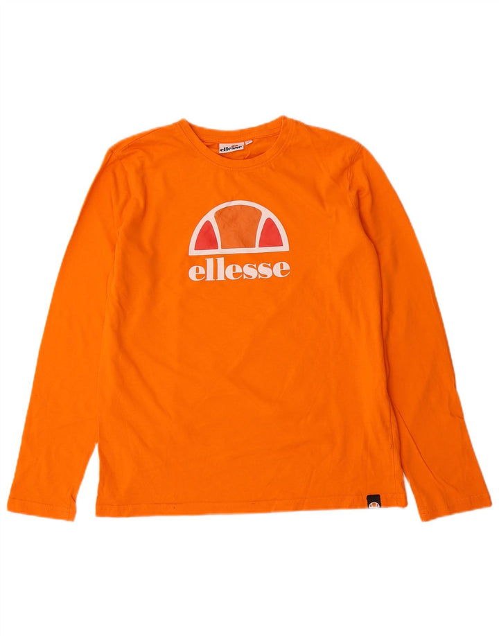 Ellesse Boys Graphic Top manga comprida 13-14 anos algodão laranja