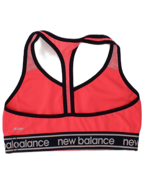 Sutiã esportivo gráfico feminino New Balance Top médio rosa esportivo