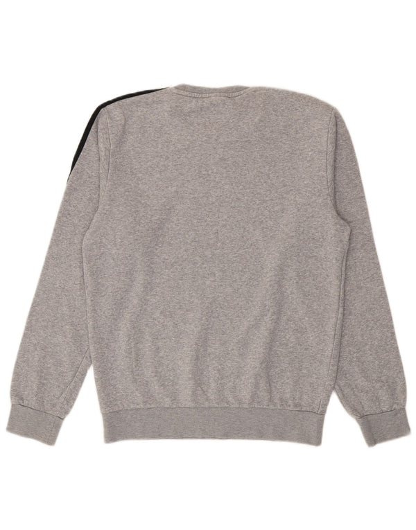 Adidas Mens Graphic Moletom Jumper Pequeno Algodão Cinza