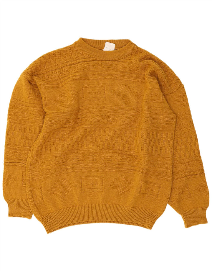 Suéter vintage masculino com gola tartaruga IT 48/50 amarelo médio