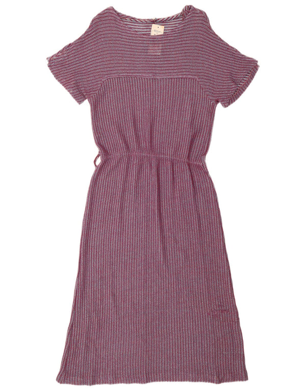 Vestido vintage feminino linha A IT 46 listrado roxo grande