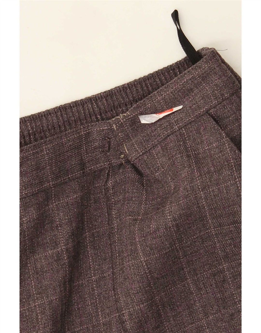 Calça feminina Marks & Spencer curta cônica W34 L26 xadrez roxo