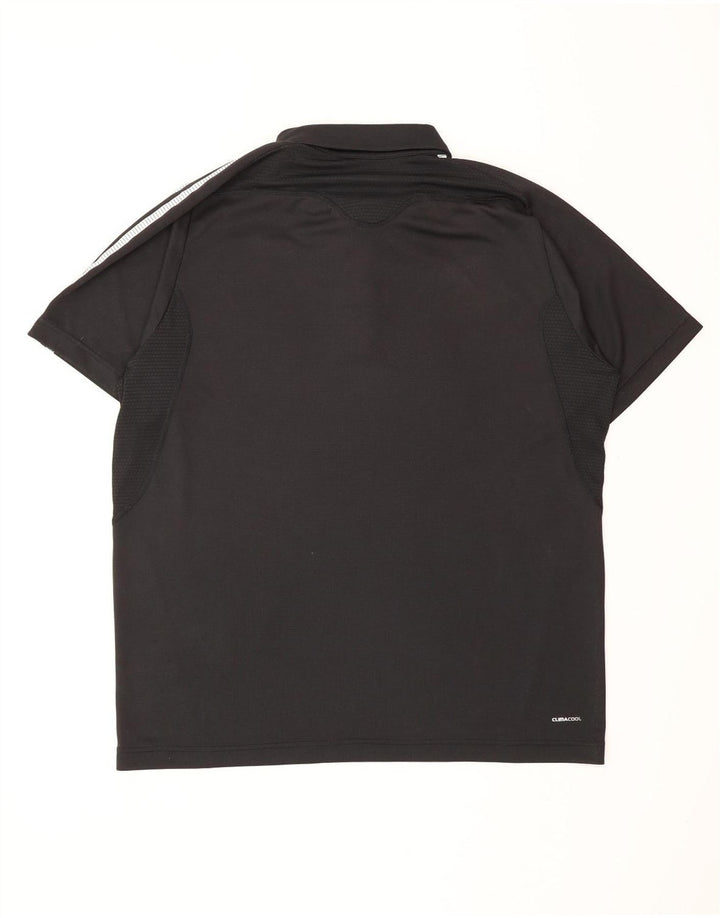 ADIDAS Mens Climacool Polo Shirt Grande Poliéster Preto