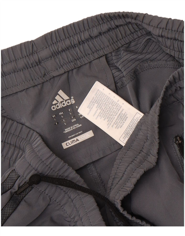 Adidas Masculino Climacool Sport Shorts Grande Cinza Colorblock Poliéster